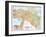 Map of Asia Minor and the Caucasus Region and Mesopotamia at the Beginning of the First World War-null-Framed Giclee Print