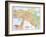 Map of Asia Minor and the Caucasus Region and Mesopotamia at the Beginning of the First World War-null-Framed Giclee Print