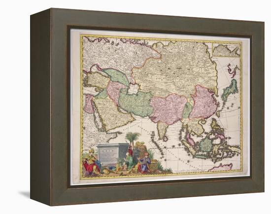 Map of Asia, Tartaria, Japan, the Philippines and East Indies, Engraved G. Van Gouwen, c.1690-Karel Allard-Framed Premier Image Canvas