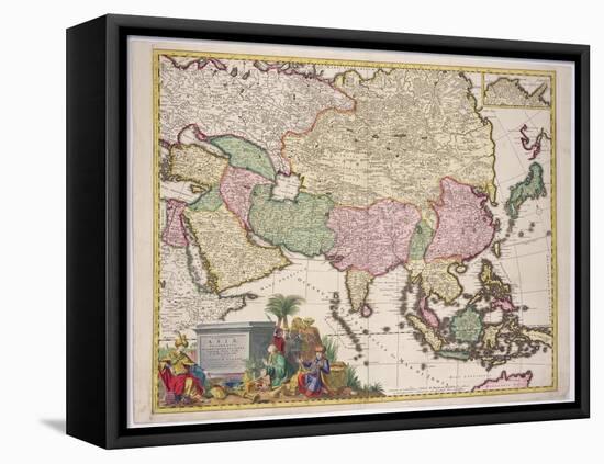 Map of Asia, Tartaria, Japan, the Philippines and East Indies, Engraved G. Van Gouwen, c.1690-Karel Allard-Framed Premier Image Canvas