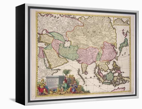 Map of Asia, Tartaria, Japan, the Philippines and East Indies, Engraved G. Van Gouwen, c.1690-Karel Allard-Framed Premier Image Canvas