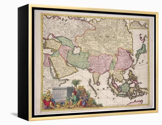 Map of Asia, Tartaria, Japan, the Philippines and East Indies, Engraved G. Van Gouwen, c.1690-Karel Allard-Framed Premier Image Canvas