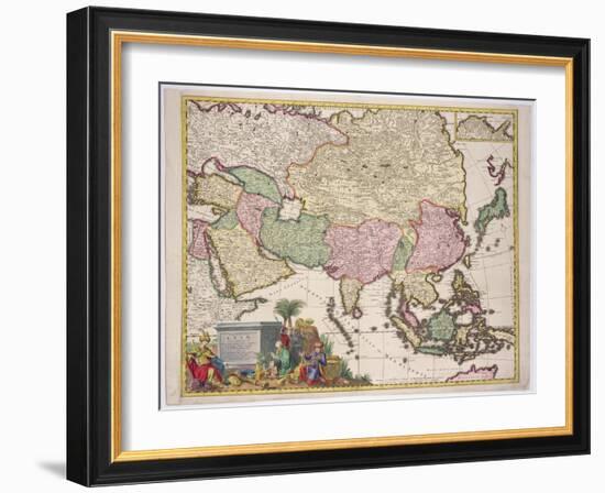 Map of Asia, Tartaria, Japan, the Philippines and East Indies, Engraved G. Van Gouwen, c.1690-Karel Allard-Framed Giclee Print