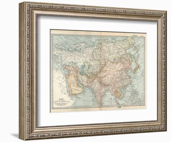 Map of Asia, with Special Reference to Siberia and Central Asia-Encyclopaedia Britannica-Framed Art Print