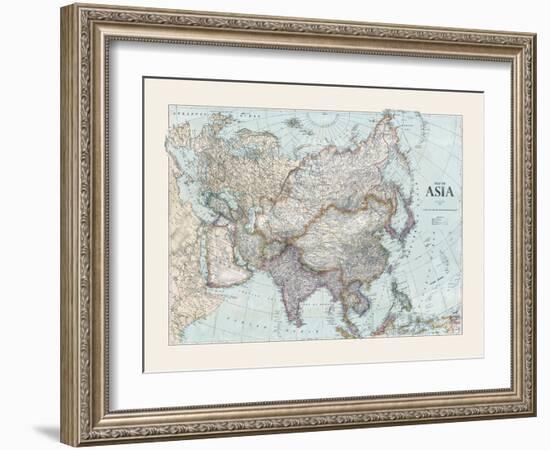 Map of Asia-The Vintage Collection-Framed Giclee Print