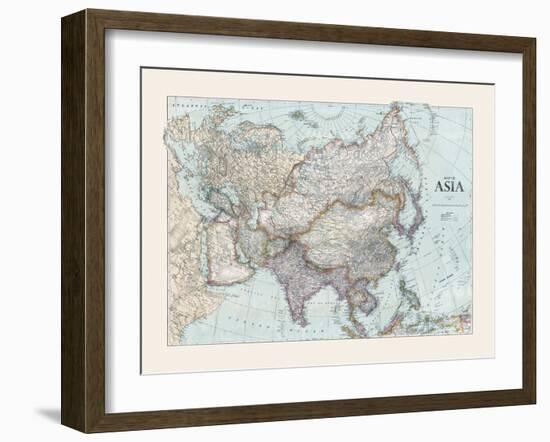 Map of Asia-The Vintage Collection-Framed Giclee Print