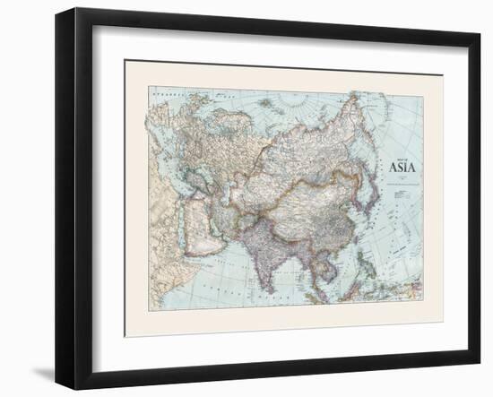 Map of Asia-The Vintage Collection-Framed Giclee Print