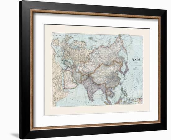 Map of Asia-The Vintage Collection-Framed Giclee Print