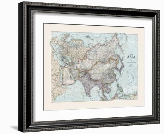 Map of Asia-The Vintage Collection-Framed Giclee Print