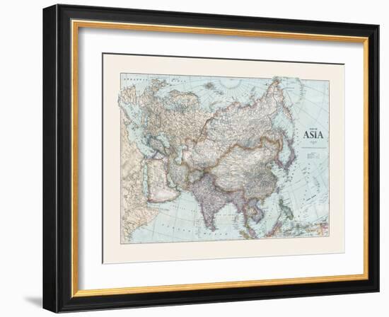 Map of Asia-The Vintage Collection-Framed Giclee Print