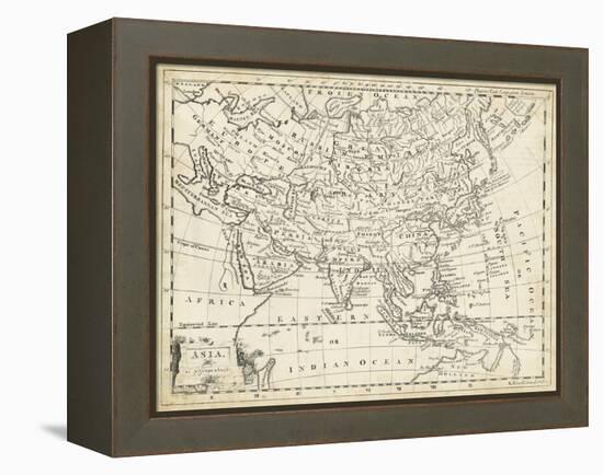 Map of Asia-T. Jeffreys-Framed Stretched Canvas