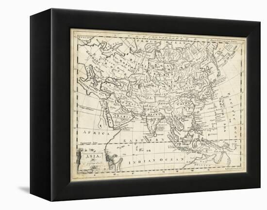 Map of Asia-T. Jeffreys-Framed Stretched Canvas