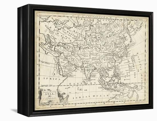 Map of Asia-T. Jeffreys-Framed Stretched Canvas