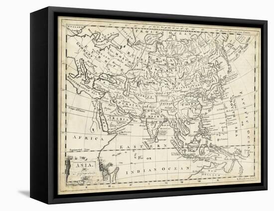 Map of Asia-T. Jeffreys-Framed Stretched Canvas