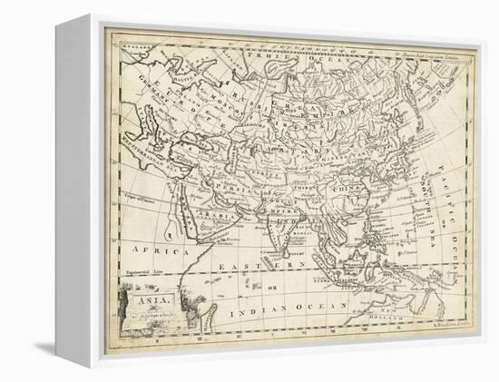 Map of Asia-T. Jeffreys-Framed Stretched Canvas