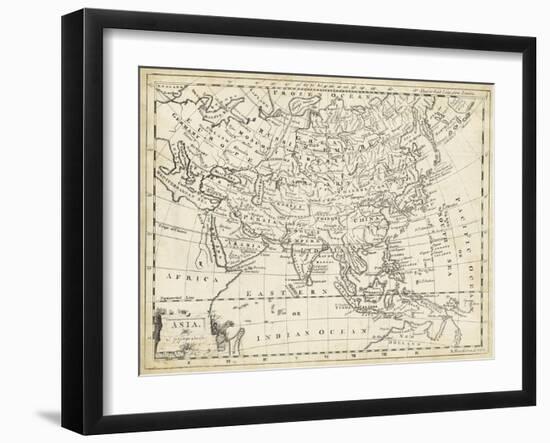 Map of Asia-T. Jeffreys-Framed Art Print