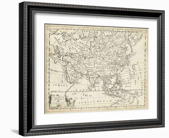 Map of Asia-T. Jeffreys-Framed Art Print