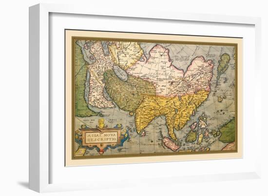 Map of Asia-Abraham Ortelius-Framed Art Print