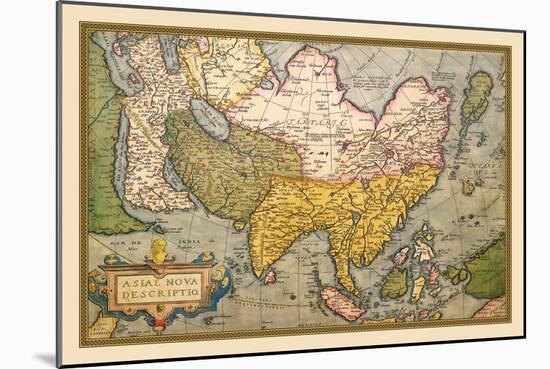 Map of Asia-Abraham Ortelius-Mounted Art Print