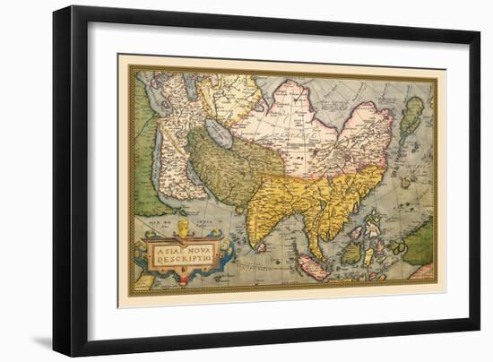 Map of Asia-Abraham Ortelius-Framed Art Print