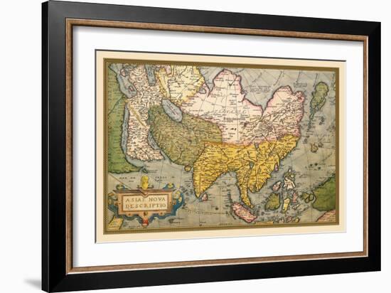 Map of Asia-Abraham Ortelius-Framed Art Print