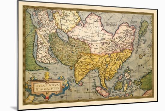 Map of Asia-Abraham Ortelius-Mounted Art Print