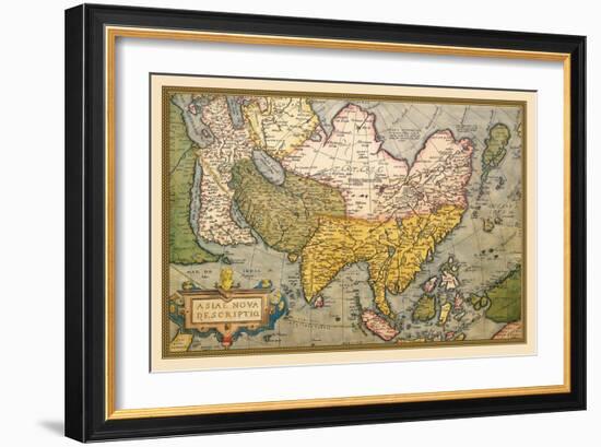 Map of Asia-Abraham Ortelius-Framed Art Print