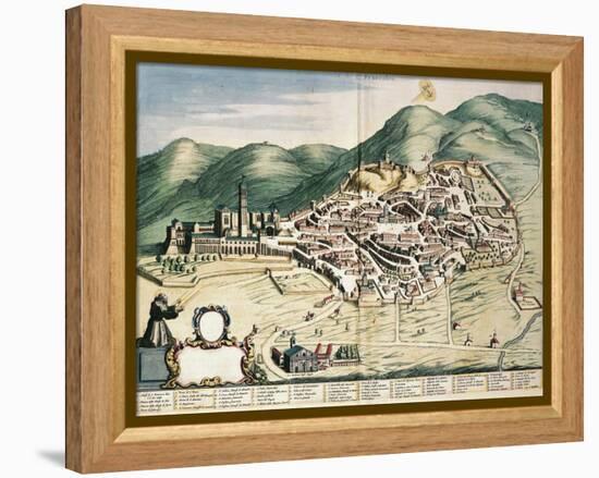 Map of Assisi from Theatrum Civitatum Et Admirandorum Italiae-Joan Blaeu-Framed Premier Image Canvas