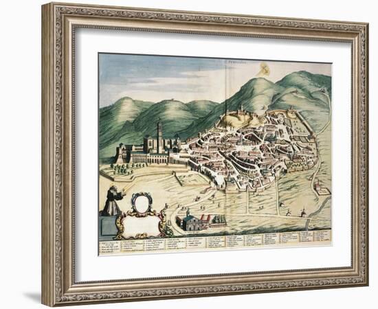 Map of Assisi from Theatrum Civitatum Et Admirandorum Italiae-Joan Blaeu-Framed Giclee Print