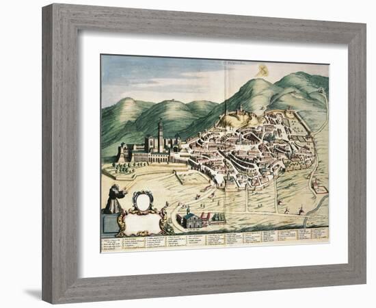 Map of Assisi from Theatrum Civitatum Et Admirandorum Italiae-Joan Blaeu-Framed Giclee Print