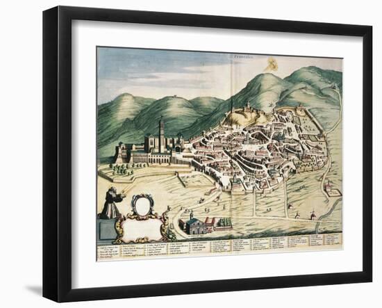 Map of Assisi from Theatrum Civitatum Et Admirandorum Italiae-Joan Blaeu-Framed Giclee Print