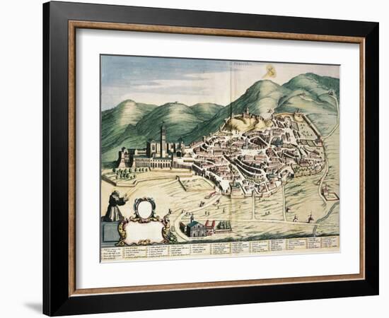 Map of Assisi from Theatrum Civitatum Et Admirandorum Italiae-Joan Blaeu-Framed Giclee Print