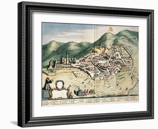 Map of Assisi from Theatrum Civitatum Et Admirandorum Italiae-Joan Blaeu-Framed Giclee Print