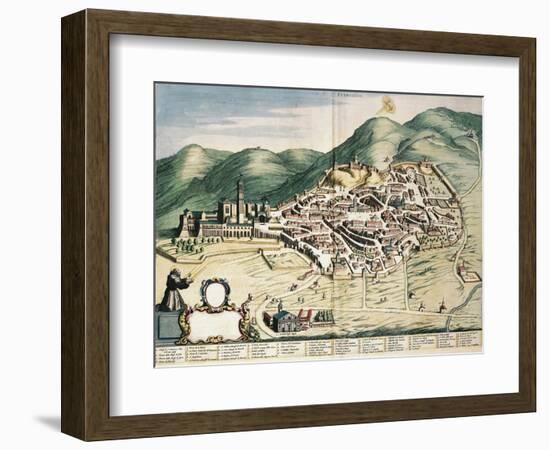 Map of Assisi from Theatrum Civitatum Et Admirandorum Italiae-Joan Blaeu-Framed Giclee Print