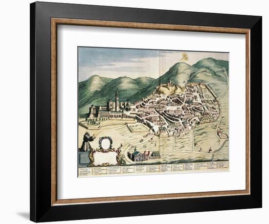 Map of Assisi from Theatrum Civitatum Et Admirandorum Italiae-Joan Blaeu-Framed Giclee Print