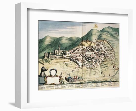 Map of Assisi from Theatrum Civitatum Et Admirandorum Italiae-Joan Blaeu-Framed Giclee Print