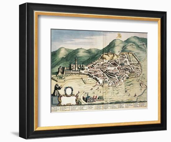 Map of Assisi from Theatrum Civitatum Et Admirandorum Italiae-Joan Blaeu-Framed Giclee Print