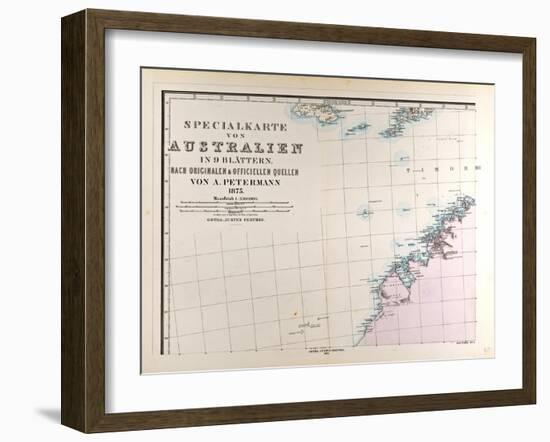 Map of Australia, 1872-null-Framed Giclee Print