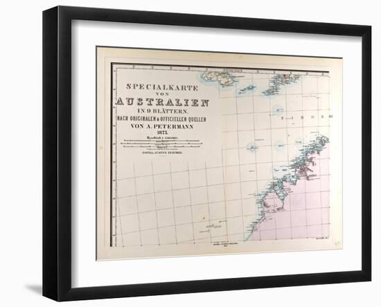 Map of Australia, 1872-null-Framed Giclee Print