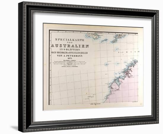 Map of Australia, 1872-null-Framed Giclee Print