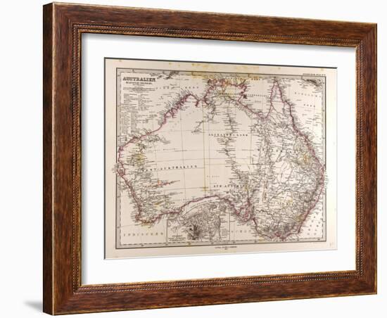 Map of Australia, 1872-null-Framed Giclee Print