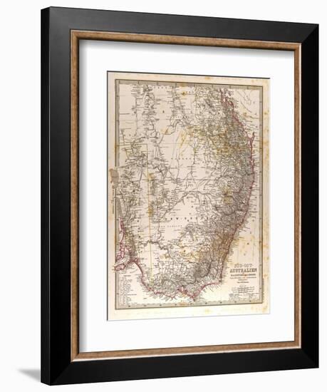 Map of Australia, 1872-null-Framed Giclee Print