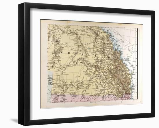 Map of Australia, 1872-null-Framed Giclee Print