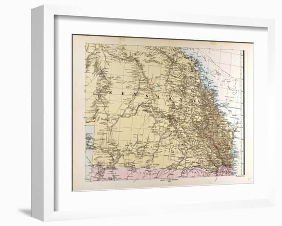 Map of Australia, 1872-null-Framed Giclee Print