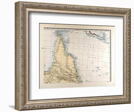 Map of Australia, 1872-null-Framed Giclee Print