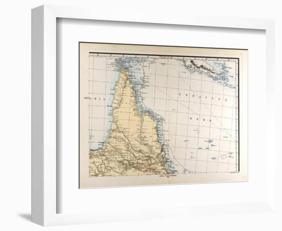 Map of Australia, 1872-null-Framed Giclee Print