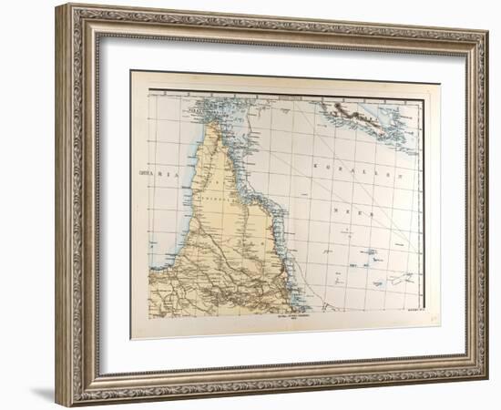 Map of Australia, 1872-null-Framed Giclee Print