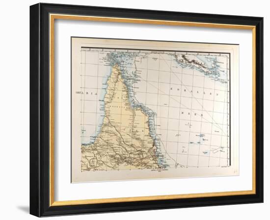 Map of Australia, 1872-null-Framed Giclee Print