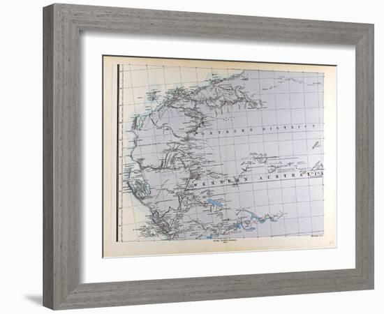 Map of Australia, 1872-null-Framed Giclee Print