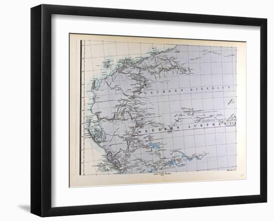 Map of Australia, 1872-null-Framed Giclee Print